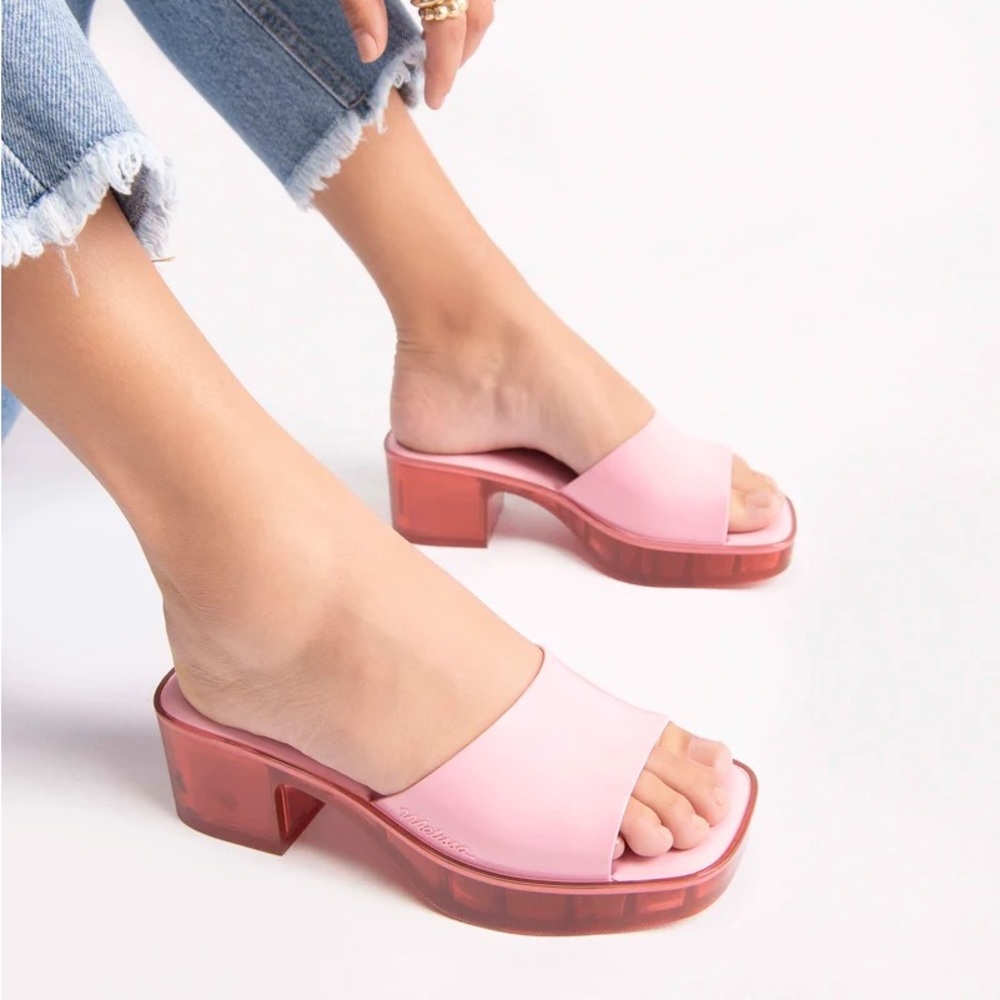 Melissa Shape Heeled Jelly Sandals size 8